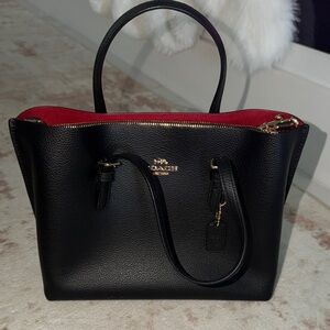 Coach Black and Red Tote Bag